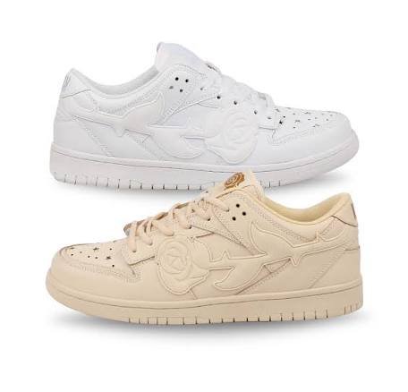 Kizo Cream Leather Trainers